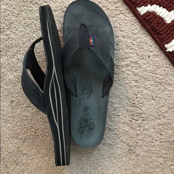 Rainbow Flip Flops-Black Ladies - Picture 3 of 6